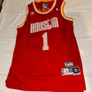 Houston Rockets #1 Adidas Hardwood Classics Jersey - Size L - Gently Used